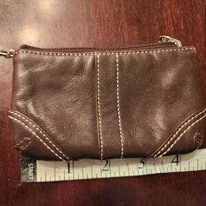 Coach Brown Leather Key Chain Change Purse. Great Condition.